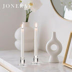 24PCS Taper Candle Holders Bulk,Clear Glass Candlestick Holders,Heat-Resistant Glass Candle Holder for Table Centerpieces, Wedding,Dinner Party and Home Decor