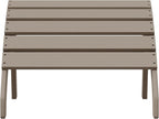 WestinTrends Dylan Outdoor Patio HDPE Adirondack Ottoman Footrest, Weathered Wood