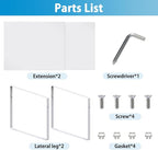 9'' Wide Expandable Cabinet Shelf Organizer Rack Adjustable Length 14''-26'' Pantry Shelf Spice Rack Heavy Duty Nonslip Kitchen Counter Storage Shelves Pantry Cupboard Under Sink Countertop White