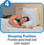 Contour Flip Pillow - 10-in-1 Rest Positions Wedge Pillow for Gentle, Plush Elevation for Back, Knees, Legs or Stomach Support Comfort & Relief - Standard Size (20 inch Width - Pillow ONLY)