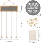 Picture Frames Collage Wall Decor Hanging Photo Display Frame Felt Letter Board with 340 Letters and 30 Clips, Unique DIY Collage Picture Frames for Dorm Room Decor, Christmas Birthday Party