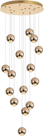 Staircase Chandelier Crystal Ceiling Lights Large Chandeliers for High Ceilings Crystal Raindrop Chandelier High Ceiling Light for Living Room Stair Entryway Hallway Foyer