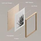 SIGNWIN Framed Black White Snake Plant Agave Cactus Succulent Wall Art, Set of 4 Floral Botanical Wall Decor Prints, Nature Wilderness Wall Décor for Living Room, Bedroom - 8"x10" Natural