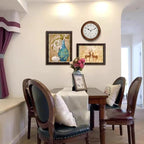 Wooden Wall Clock with Retro Design, 11 Inches Round Wall Clocks Battery Operated Silent Non-Ticking, Big Arabic Numerals, for Kitchen Living Room Classroom Gym and Pool, Brown