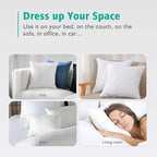 APSMILE 24x24 Down Feather Throw Pillow Inserts 2 Pack - Premium Soft Cotton Euro Square Decorative Pillow Core Set for Bed, Sofa, Couch, Ivory White