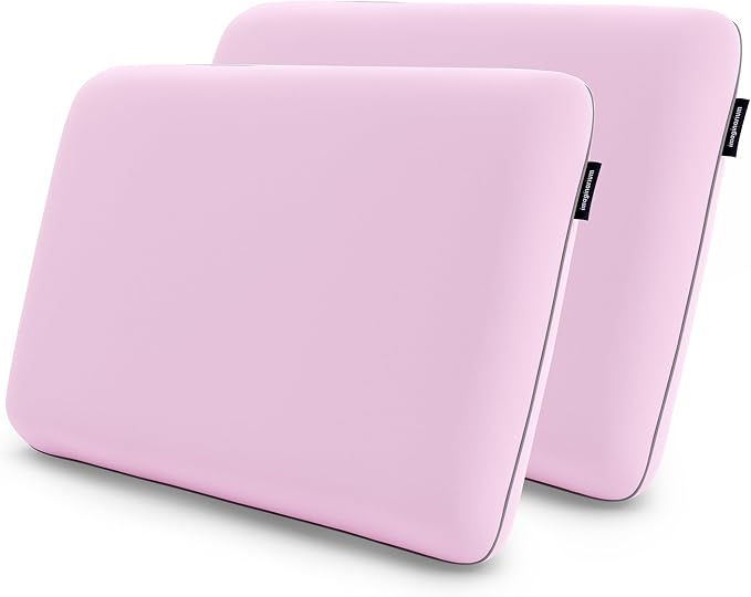 Imaginarium Memory Foam Fun Pillow with Cool-to-The-Touch Cover 2-Pack (Pale Pink), Standard