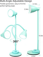 BOHON LED Desk Lamp with USB Charging Port, 3 Color Modes Fully Dimmable Reading Lamp, Auto Dimming Task Lamp, Flexible Gooseneck Table Light for Office Dorm Bedside, Adapter Include, Teal