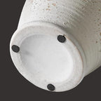 Sunddo Rustic Ceramic Flower Vase with 2 Handles, Textured Farmhouse Vase, White Modern Decorative Vases, Living Room, Shelf, Mantle, Entryway, Fireplace Decor