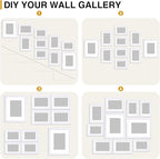 decorUhome Picture Frames Collage Wall Decor for Photo Gallery Display, Assorted Picture Frames set of 10 Including Two 8x10 / Four 5x7 / Four 4x6 for Family Wall Decor, White, 10 Pack