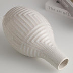 hjn hjn White Vase -Ceramic Vase for Home Decor, Modern Decor Vases for Living Room/Bookshelf/Mantel/Home Decor Accents - 9.4" H