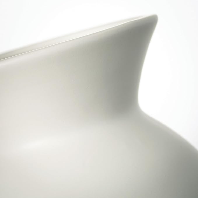 Sullivans White Ceramic Flower Vase, Modern Home Decor Vases for Flowers Centerpiece, Mantle, Tabletop Accent Kitchen Table, Living Room, and Office Decor (CM3142)