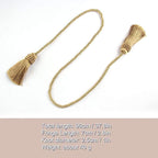 Fenghuangwu Curtain Tiebacks Handmade Decorative Curtain Holdbacks Rope with Tassel (Gold, 6P)