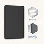 WEER Black Bathroom Mirror 72x36 Inch, Black Metal Framed Mirror for Wall, Large Rounded Rectangle Matte Black Vanity Mirror Farmhouse, Anti-Rust, Tempered Glass, Hangs Horizontally or Vertically