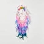 7 Chakras Dream Catchers Tree of Life Dream Catcher Colorful Feather Butterfly Dreamcatcher Wall Decor with Rainbow Healing Crystal Stone Wall Art for Bedroom Home Decor Bless Gift Wedding Party