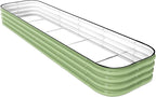 DaisyVibe Raised Garden Bed Kit, Planter Raised Garden Boxes Outdoor, Oval Large Metal Raised Garden Beds for Vegetables Flowers (Green, 8ftx2ftx1ft)