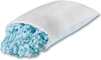 Cooling Pillow for hot Sleepers - Pillow for Side and Back Sleeper - Adjustable Bed Pillows Queen for Neck and Shoulder Pain Relief - Shredded Memory Foam Cooling Gel Pillow with Extra Fill