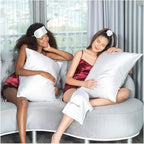 Satin Beauty Pillowcase for Hair and Skin with Hidden Zipper. 20x26 Inches 2 Pack Pillowcases. Soft Breathable Smooth Cooling Pillow Covers for Sleeping. (SPW)