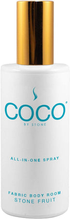 COCO by Stone 5oz All-in-One Spray (Stone Fruit) Shake & Spray Formula for Fabric, Pillows, Interiors, Clothing, Home Fragrance Accessories, Room Perfume, Room Deodorizer, Vegan & Cruelty-Free