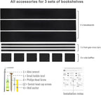 AZSKY Black Nursery Bookshelves for Wall Hanging Kids Bookshelf Baby Book Shelf Organizer Wall Bookshelves Kids Shelves and Storage for Wall Playroom Shelves 36 Inch a Set of 3 Same Sizes