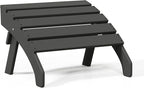 WestinTrends Dylan Outdoor Patio HDPE Adirondack Ottoman Footrest, Gray
