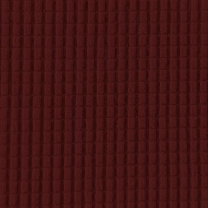 Easy-Going 6 Pieces Recliner Loveseat Stretch Sofa Slipcover Sofa Cover Furniture Protector Couch Soft with Elastic Bottom Kids, Spandex Jacquard Fabric Small Checks Wine