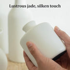 Fake Flowers in Vase for Centerpieces, Faux Flowers in Modern Ceramic Vase Set of 3 with 8 Artificial Autumn Chrysanthemums Home Decor