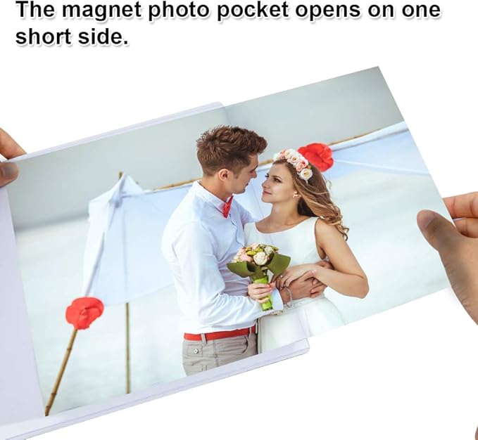 15 Pack Magnetic Picture Frames, Holds 8.5 x 11 Inches Photos Pictures, A4 Size White Magnetic Photo Frames with Clear Pocket for Refrigerator,Fridge, Locker, Office Cabinet