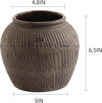Farmhouse Vase for Home Decor, Vintage Rustic Terracotta Flower Vase Suitable for Home Decor, Living Room, Shelf, Dining Table. ZSHLXM