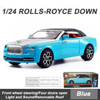 Collectible Toy Car 1/24 Rolls-Royce Dawn Diecast Model Car, Alloy Pull Back Toy Car Vehicles with Light and Sound Exquisite Car Model for Boys Kids Adults Gift