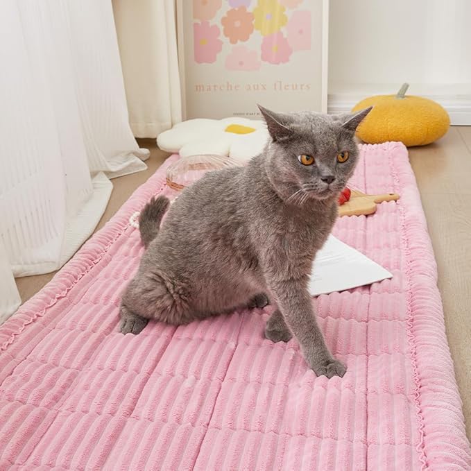 Couch Cover for Dogs Washable, Fuzzy Pet Couch Covers for 3 Cushion Sofa Pet Friendly, Non Slip Sofa Cover (Pink, 27.6" x 82.7"/70 x 210cm)