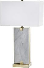 Magnus Table Lamp – Modern Desk Lamp with Marble Finish, Commercial Grade Lighting for Living Room or Bedroom