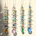 Sun Catchers, 4 Pcs Crystal Suncatchers for Indoor Windows Hanging Decorative Crystals Ball Prism for Yard and Garden Indoor Home Wedding Party Car Mirror Christmas Tree Decorations