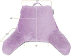 Nestl Reading Pillow for Kids, Small Bed Pillow, Back Pillow for Sitting in Bed, Memory Foam Chair Pillow, Reading & Bed Rest Pillows, Lavender Back Pillow for Bed, Arm Pillow with Pockets