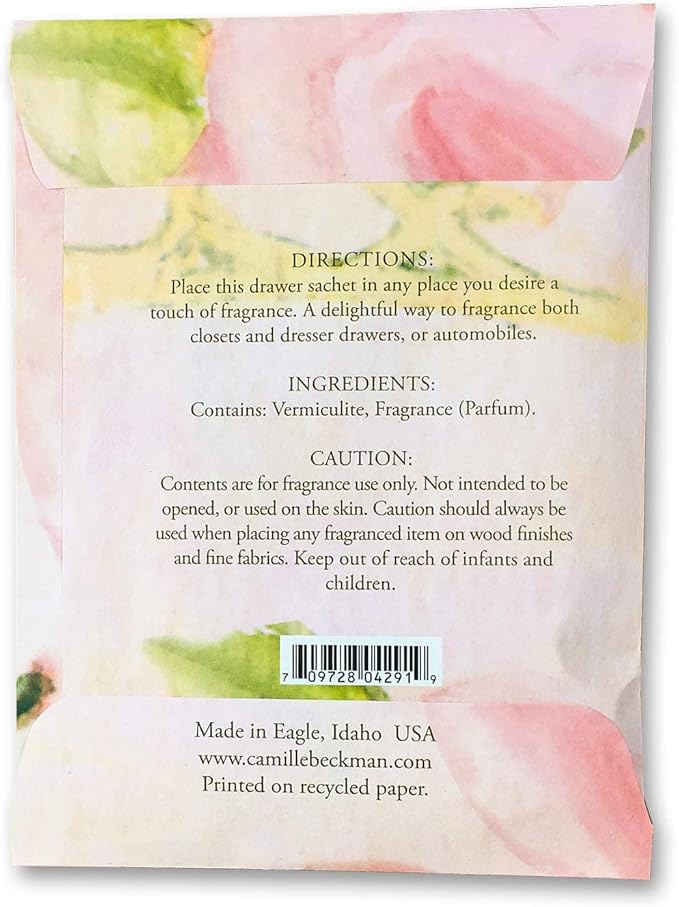 Camille Beckman Premium Fragrant Drawer Sachet, Camille, 0.3 Ounce
