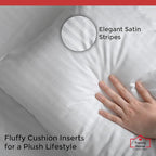 Trendy Home 26x26 Throw Pillow Insert (Set of 2, White) Bed and Couch Pillows Stuffer Hypoallergenic, Decorative Home Indoor Outdoor Sofa Pillow Filler (Machine Wash, 2 Pack)