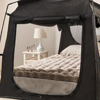 Privacy Blackout Sleep Bed Tent for Adults Kids Portable Bed Canopy Lightweight Breathable Mesh Windows Tents