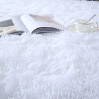 CAIYUECS Shag Area Rug,Indoor Ultra Soft Fluffy Plush Rugs for Bedroom Living Room, Non-Skid Modern Nursery Faux Fur Rugs for Kids Room Home Decor (6x9 Feet, White)