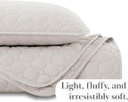 Southshore Fine Living, Inc. Quilted Summer Comforter, King Size Quilt Bedding Set with 2 Pillow Shams, Geometric Circle Design, Lightweight Bedspread, California/King Size Coverlet, Comfy Soft, Bone