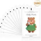 MYARO 12 Packs Baby Powder Scent Sachets Room Air Freshener for Closet Drawer Clothes Storage Small Space Odor Eliminator