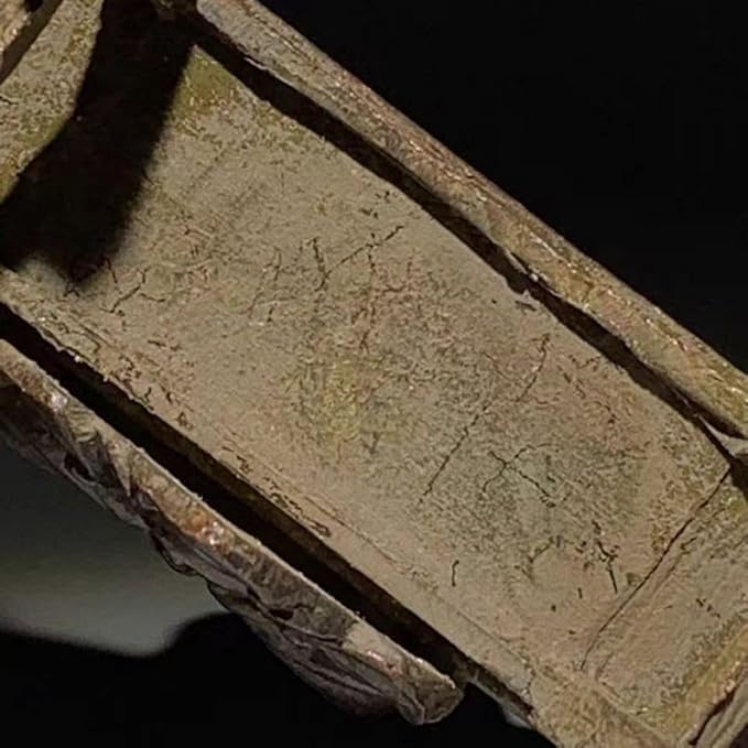 Antique Solid Brass Luohan Figure Buddhist Monk Bodhidharma Sit on Stool Statue Ornament Copper Statue Figurines Brass Zen Feng Shui Meditaion Yoga Ornament Collectible Buddhist Figurine Metal Art