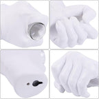 Creative Wall Hanging Sculpture, Funky White Hand Vases Home Decor, Artistic Hanging Hand Sculptures with Test Tube Vases, Unique Wall Art Statue