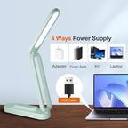LED Desk Lamp for Office Home & Battery Operated Lamp Rechargeable Lamp Foldable & Portable Light, LED Desk Light Strip, 3 Brightness Dimmable Small Desk Lamp Wireless Reading Lamp