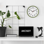 AKCISOT Wall Clock 10 Inch Silent Non-Ticking Modern Clocks Battery Operated - Analog Classic for Office, Home, Bathroom, Kitchen, Bedroom, School, Living Room(Olive Green)