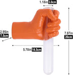 Orange Wall Sculptures, Hand Vases Home Decor, Wall Mount Art Sculpture, Unique Wall Art Statue, Funky Flower Vase Decorations, Modern Eclectic Hanging Decor,Glass Test Tube Vase (Orange)