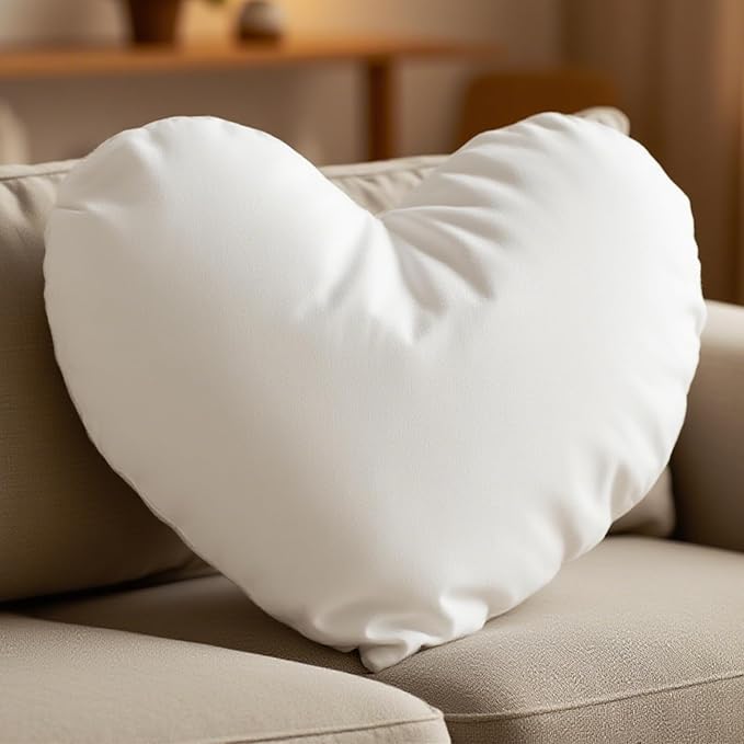 Throw Pillow Inserts, Heart Pillow Insert for Mother's Day, Lightweight Soft Fillers for Sofa, Bed, and Home Décor, Outdoor Pillow Insert