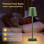 2 Pack Cordless Table Lamps, 3 Colors Stepless Dimming, 5000mAh Rechargeable Battery LED Desk Lamp for Bedroom/Couple Dinner/Desk/Cafe/Dining Room/Terrace