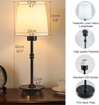 Rechargeable Cordless Table Lamp, Black Battery Operated Desk Lamps with Detachable LED Bulbs, 13 Colors Dimmable Bedside Lights for Bedroom, Bar, Night Light, Camping