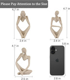 Sandstone Resin Thinker Style Abstract Sculpture Statue Collectible Figurines Home Office Bookshelf Desktop Decor