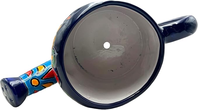 Talavera Watering Can Planter Large Flower Pot Large Mexican Pottery Folk Art Hand Painted Home Decor Garden Ceramic Handmade Multicolor 15" (Coablt Multi)