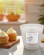 Candles for Home Scented, Big Candles Vanilla Butter Cake Scented, 30oz Natural Soy Wax, 3 Wicks Huge Candle, 100h Long Lasting,Non Toxic,Clean Burn Aromatherapy Candle for Home Fragrance